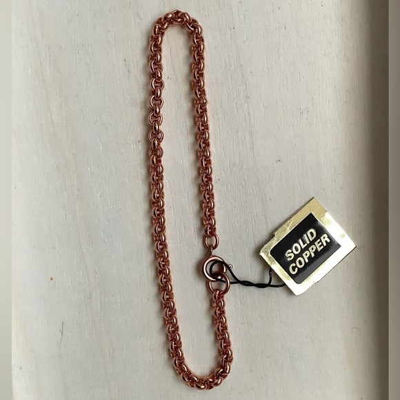New vintage SOLID COPPER rolo cable chain bracelet - Picture 2 of 7